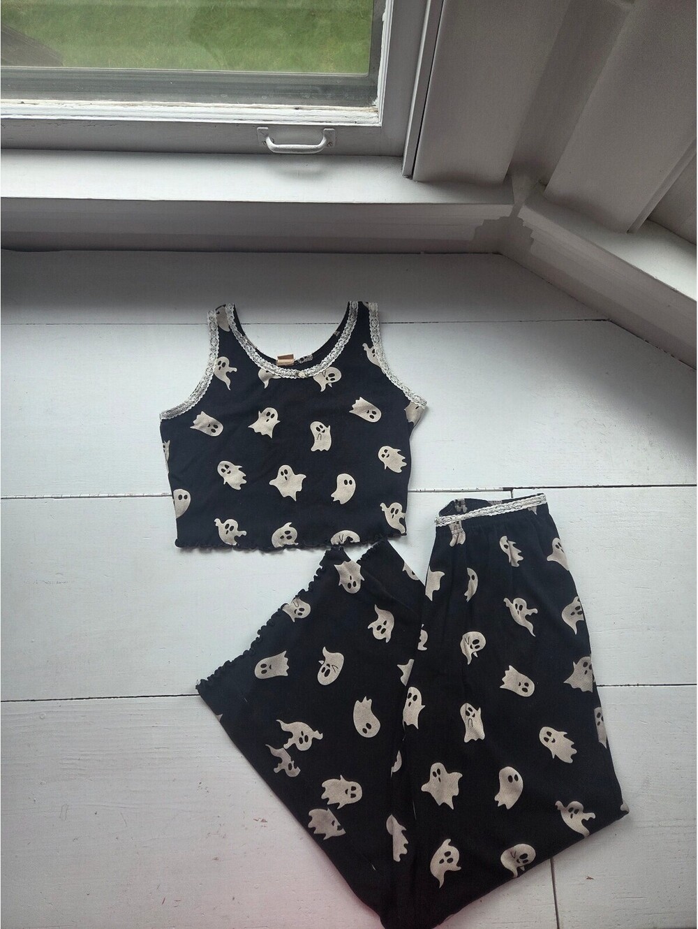 Cozy Y2K Ghost Print Pajama
